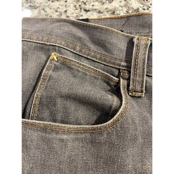Empyre Mens Straight Leg Jeans Size 34 Gray Denim 5 Pocket Button & Zip Closure - Picture 11 of 13